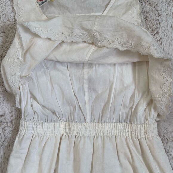 Madewell Eyelet Overlay Open Back Sleeveless Dress Size 12 - Picture 6 of 8